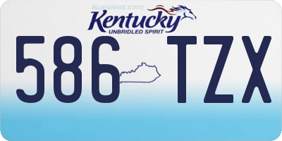 KY license plate 586TZX