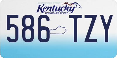 KY license plate 586TZY