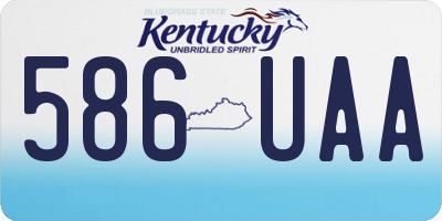 KY license plate 586UAA
