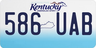 KY license plate 586UAB