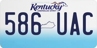 KY license plate 586UAC