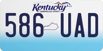KY license plate 586UAD