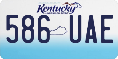 KY license plate 586UAE