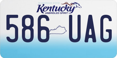 KY license plate 586UAG