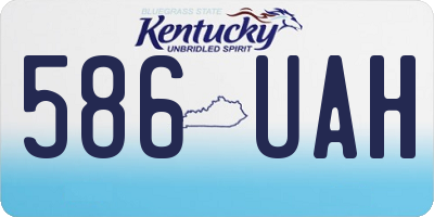 KY license plate 586UAH