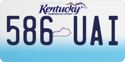 KY license plate 586UAI
