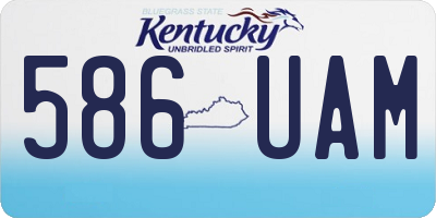 KY license plate 586UAM