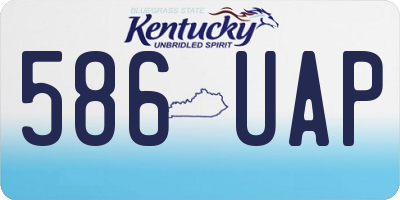 KY license plate 586UAP