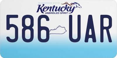 KY license plate 586UAR