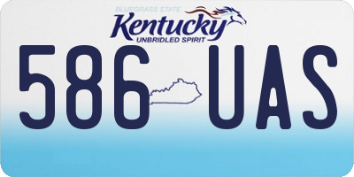 KY license plate 586UAS