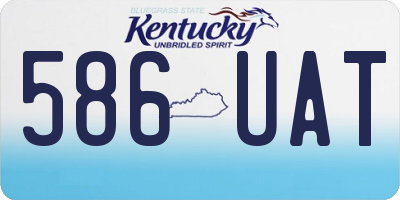 KY license plate 586UAT