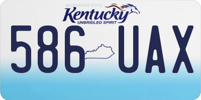 KY license plate 586UAX
