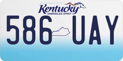 KY license plate 586UAY