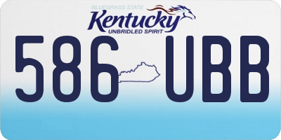 KY license plate 586UBB