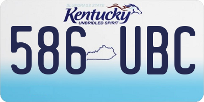 KY license plate 586UBC