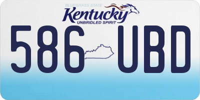 KY license plate 586UBD