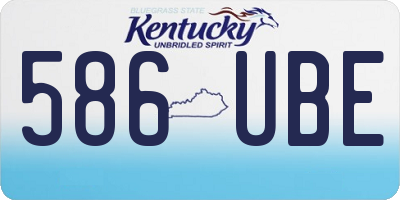 KY license plate 586UBE