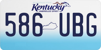 KY license plate 586UBG