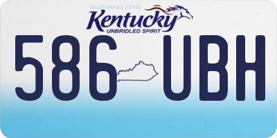 KY license plate 586UBH
