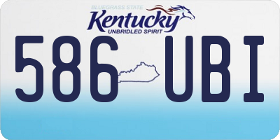 KY license plate 586UBI