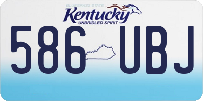 KY license plate 586UBJ