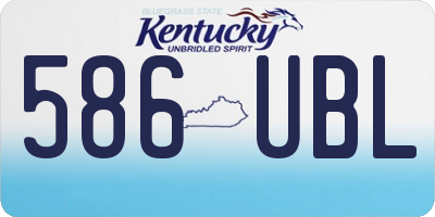 KY license plate 586UBL