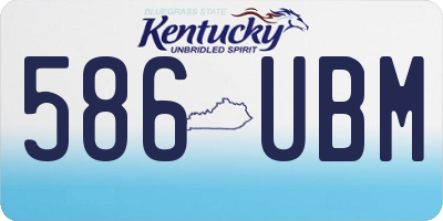 KY license plate 586UBM
