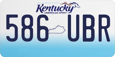 KY license plate 586UBR