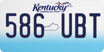 KY license plate 586UBT