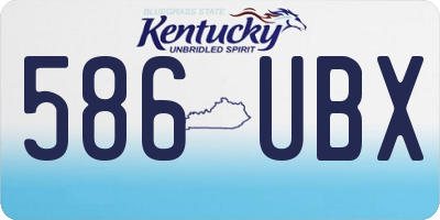 KY license plate 586UBX