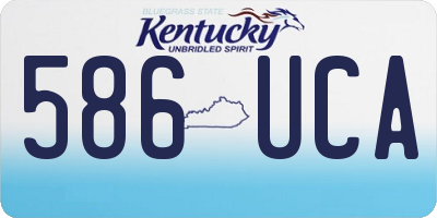 KY license plate 586UCA