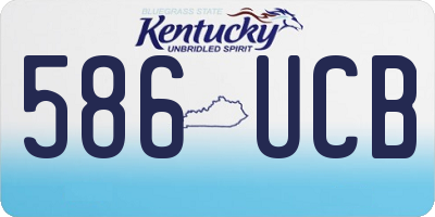 KY license plate 586UCB