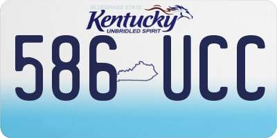 KY license plate 586UCC