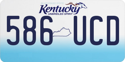 KY license plate 586UCD