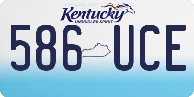 KY license plate 586UCE