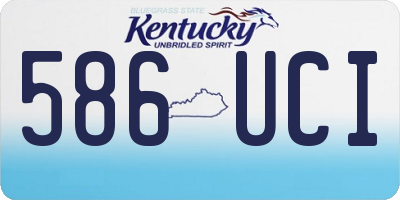 KY license plate 586UCI
