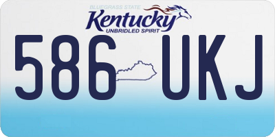 KY license plate 586UKJ