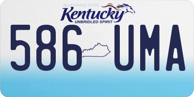 KY license plate 586UMA