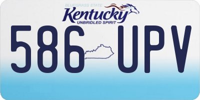 KY license plate 586UPV