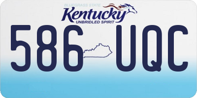 KY license plate 586UQC