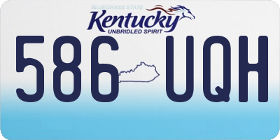 KY license plate 586UQH
