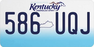 KY license plate 586UQJ