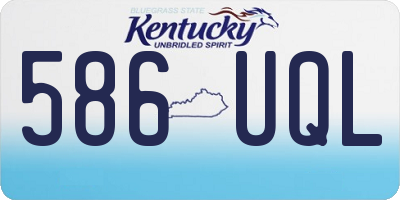 KY license plate 586UQL