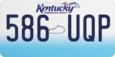 KY license plate 586UQP