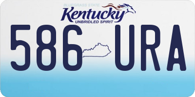 KY license plate 586URA