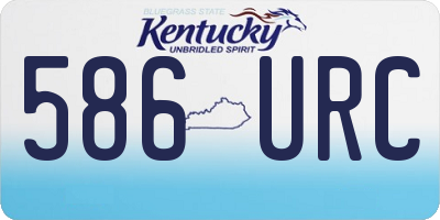 KY license plate 586URC