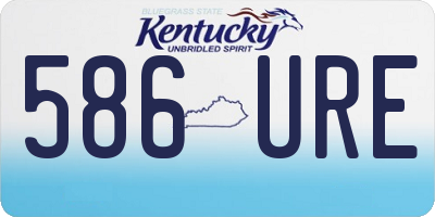 KY license plate 586URE
