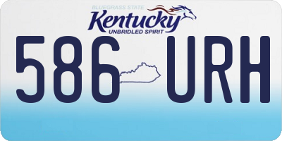 KY license plate 586URH
