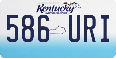 KY license plate 586URI