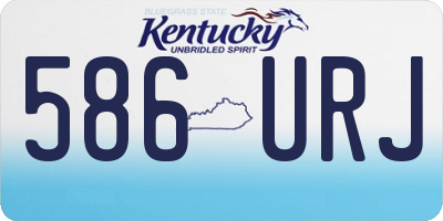 KY license plate 586URJ